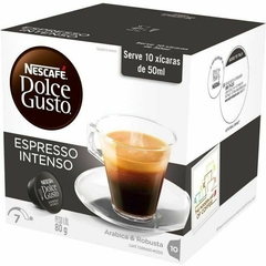 Caixa de Café Capsulas Nescafé Dolce Gusto, Espresso Intenso, 10 cápsulas