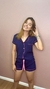 Azul marinho com pink - shorts - na internet