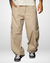 PANTALON BAGGY CARGO GABARDINA RIGIDO BEIGE TOSTADO