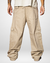 Imagen de PANTALON BAGGY CARGO GABARDINA RIGIDO BEIGE TOSTADO