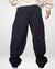 PANTALON BAGGY CARGO 3 BOLSILLOS JEANS RIGIDO NEGRO ESTAMPADO - comprar online