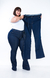 CALÇA JEANS PLUS SIZE - FLARE COM CINTO FAIXA REMOVÍVEL na internet