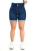 Shorts Jeans Feminino - Meia Coxa 2 Botões Índigo - loja online