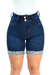 Shorts Jeans Feminino - Meia Coxa 2 Botões Índigo na internet