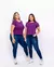 T-shirt Malha Penteada Skinny ao Plus Size - Roxo Violeta na internet