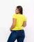 T-shirt Malha Penteada Skinny ao Plus Size - Amarelo Neon Vibes - BEIDÊ