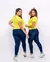 T-shirt Malha Penteada Skinny ao Plus Size - Amarelo Neon Vibes na internet