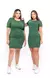 Vestido Evasê Feminino -Verde - comprar online