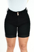 Shorts Jeans Feminino - Meia Coxa 2 Botões Preto na internet