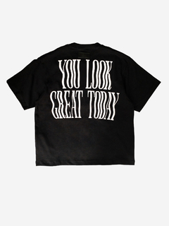 You Look Great Today Heavy T-shirt Preta - Fati Studios - comprar online
