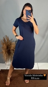 Vestido Moletinho Midi com Bolso