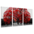 Quadro Decorativo 3 Telas Natureza Árvore Vermelha na internet