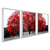 Quadro Decorativo 3 Telas Natureza Árvore Vermelha - loja online