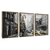 Imagem do Quadro Decorativo 3 Telas Cidade Pintura de New York Nova Iorque Preto e Branco