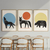 Quadro Decorativo 3 Telas Animais Minimalistas - comprar online