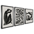Quadro Decorativo 3 Telas Henry Matisse Escultura PB - comprar online