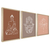 Kit 3 Quadros Decorativos Zen Buda Flor de Lotus Hamsas - buy online