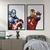 Kit 2 Quadros Decorativos Heróis Capitão América e Iron Man