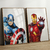 Kit 2 Quadros Decorativos Heróis Capitão América e Iron Man - comprar online