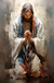 Quadro Decorativo 1 Tela Jesus em Oração na internet