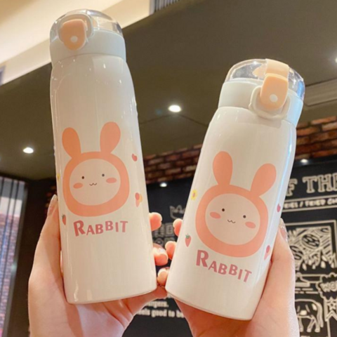 botella termica infantil rabbit con pico de silicona