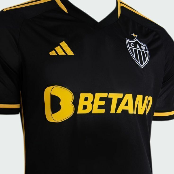 Camisa Atlético Mineiro III Torcedor Adidas - Preto e Amarelo