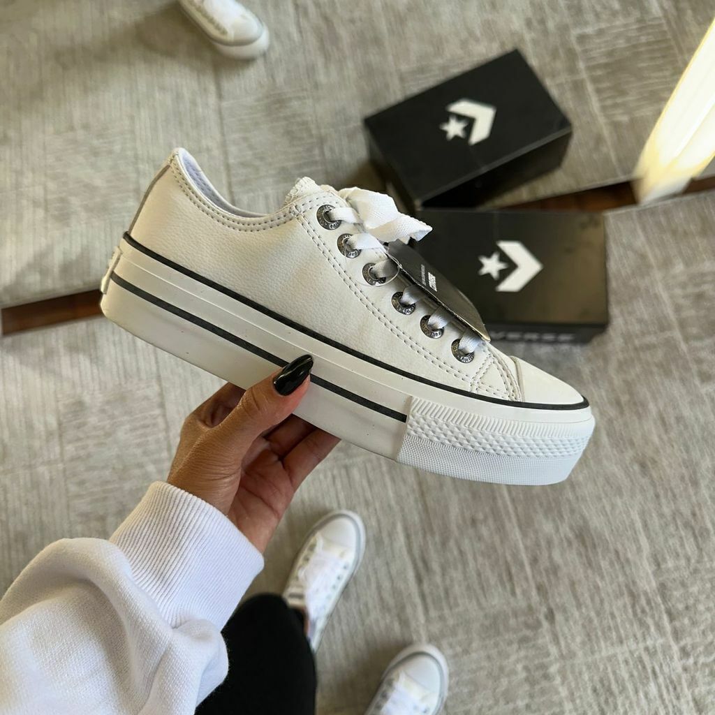 Tenis Converse All Star Plataforma Off White