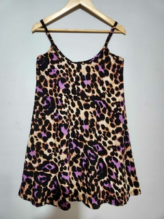 Vestido (FIBRANA) Leopardo Violeta - comprar online