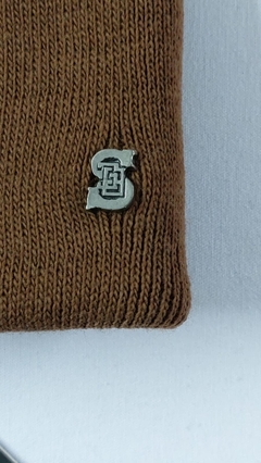 Gorro Tejido Doble (Vison, Con Parche) - comprar online