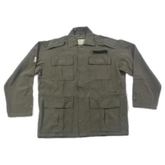 Chaqueta militar gris discount