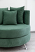 Sillón tapizado pana Verde Beneton MOON -