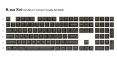 ASA Clear printed keycap Black Fullset en internet