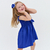 Vestido Infantil Ciganinha Cor Azul Royal na internet