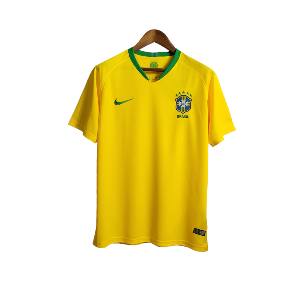 Camisa Seleção Brasil I 18/19 Torcedor Nike Masculina - Amarela/Verd