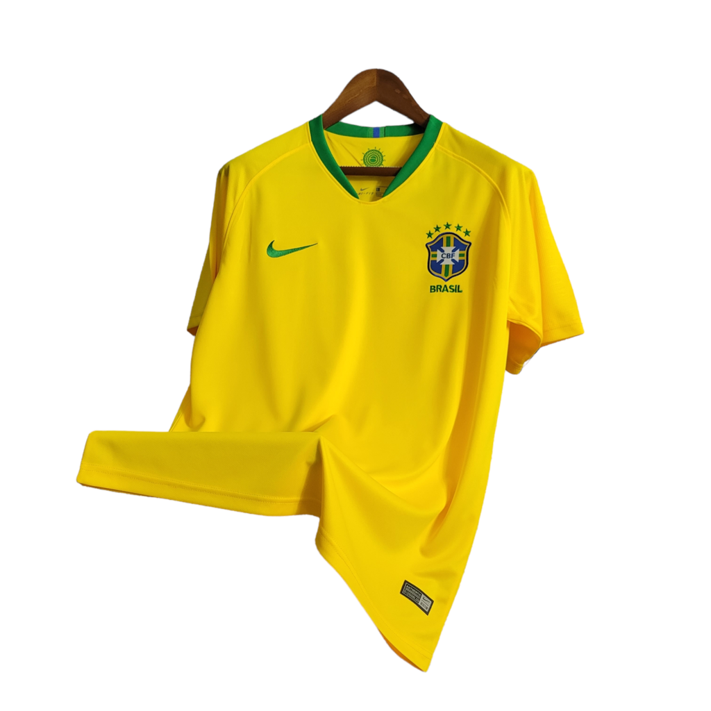 Camisa Seleção Brasil I 18/19 Torcedor Nike Masculina - Amarela/Verd