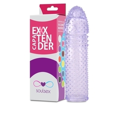 CAPA PENIANA SILICONE ROXO 15CM