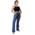Calça Remanescente Jeans Flare clara com cinto Código 2161 na internet