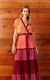 Vestido longo crepe mix color - DRESS TO