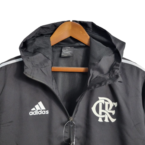 Jaqueta Corta-Vento Flamengo 23/24 Masculino Adidas - Preto