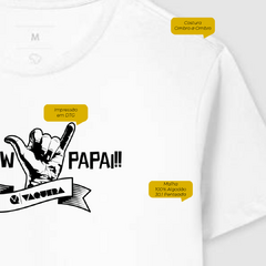 Camiseta de algodão com estampa é show papai.