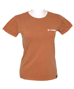 Camiseta de algodão estonada feminina com estampa vqr 01.