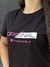 T-shirt Feminina Thankfield Preta Com Detalhes Em Rosa - comprar online