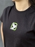 T-shirt Feminina Thankfield Preto Com Detakhes Em Verde 01137 - comprar online
