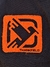 Camiseta Masculina Thankfield Preta Com Logo Laranja 3012 - comprar online