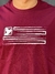 Camiseta Masculina Thankfield Vinho Com Detalhes Em Branco 2963 - comprar online
