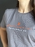 T-shirt Feminina Thankfield Cinza Com Detalhe Em Laranja 00204 - comprar online