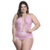 BODY PLUS SIZE INVERTIDO RENDA BICOLOR ROSA CLARO COM BRANCO HOT LOVE