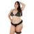 MINI CONJUNTO SEX PLUS SIZE EM TULE E RENDA PRETO TPIMENTA SEXY na internet