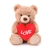 URSO EM PELÚCIA COM CORAÇÃO LOVE CROMUS