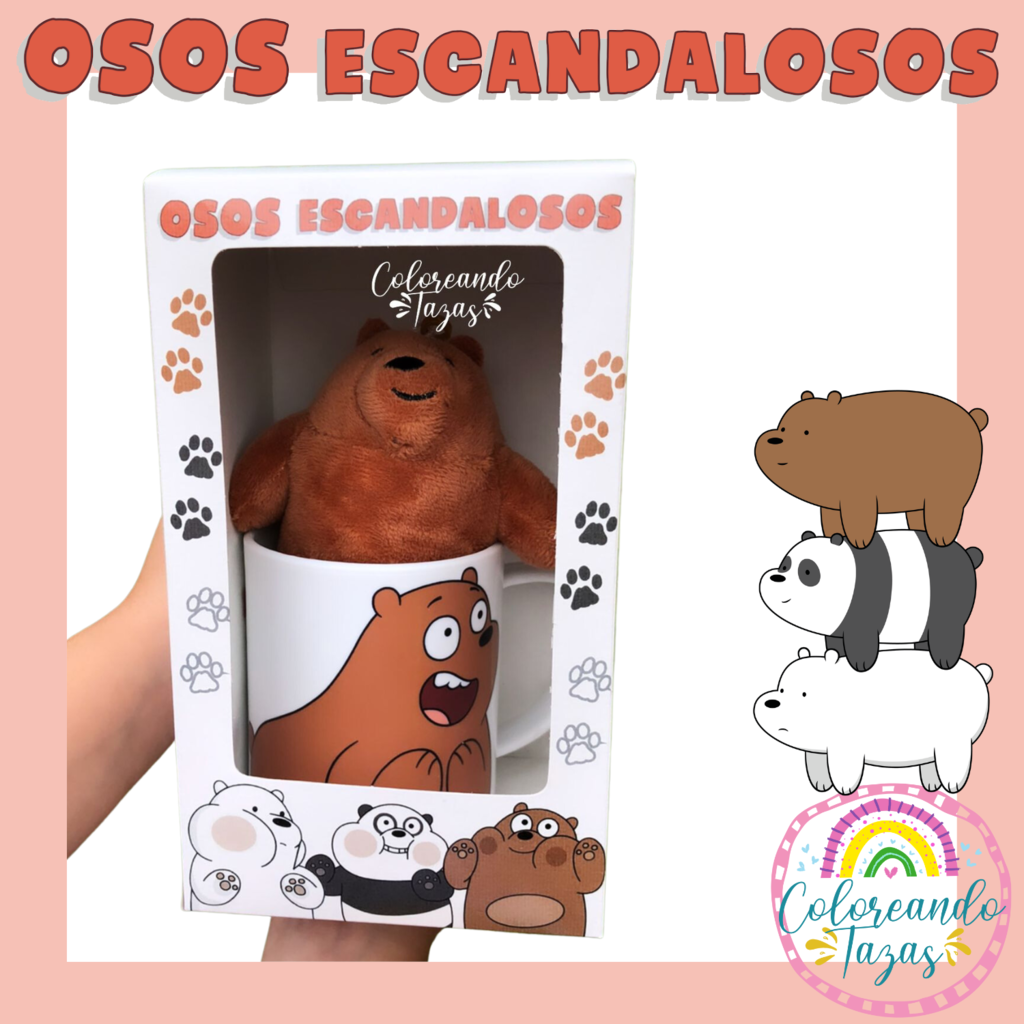 Mini Box Osos Escandalosos Coloreando Tazas